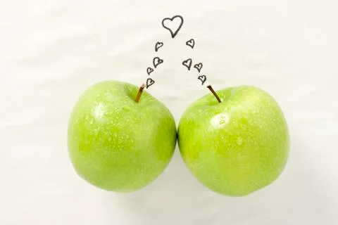 Apple in love Stock Photos