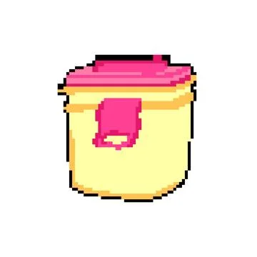 Apple lunch box pixel art vector illustration Illustrazione stock