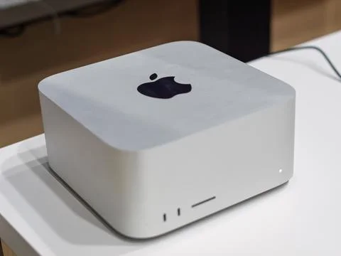 Apple Mac Mini Computer on Display at Store Stock Photos