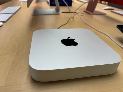 Apple Mac Mini with M1 chip. Stock Photos