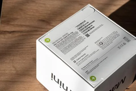 Apple Mac mini M4 version sealed in retail box Stock Photos