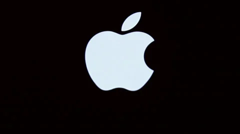 Apple MacBook Logo Stock Footage 32497616