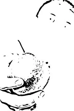 Apple in man hand Sketch vector イラスト素材