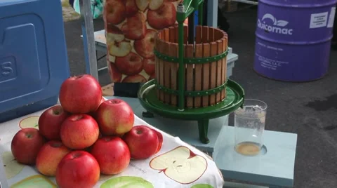 Apple market Stock Footage 8688796