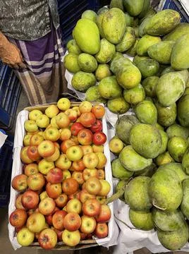 Apple market Stock Photos