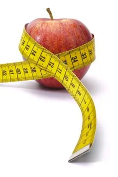 Apple with measure Stock Photos