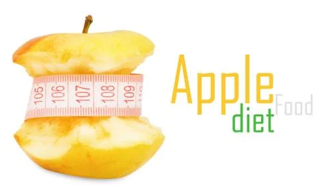 Apple with measurement Ilustración de archivo