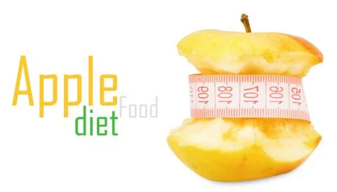 Apple with measurement Ilustración de archivo