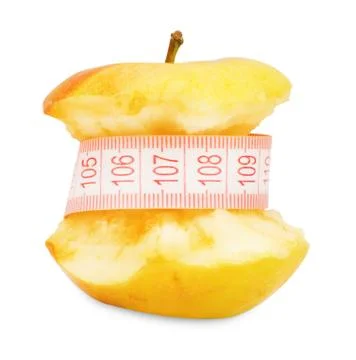 Apple with measurement Stock Photos