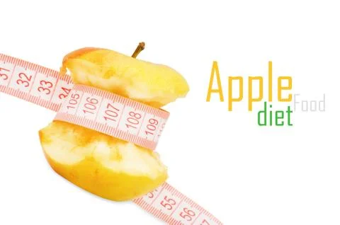 Apple with measurement Stock Photos