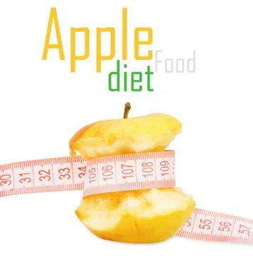 Apple with measurement Stock Photos
