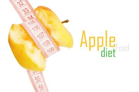 Apple with measurement Stock Photos