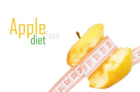 Apple with measurement Stock Photos