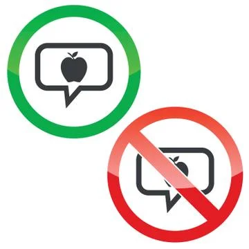 Apple message permission signs Stock-Illustration