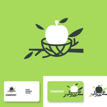 Apple Nest Logo Stock Illustration