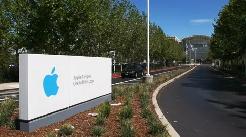 Apple offices cupertino Stock Footage 56190232