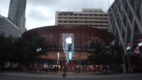 Apple official store at Central World shopping mall. Vídeo Stock 250414460