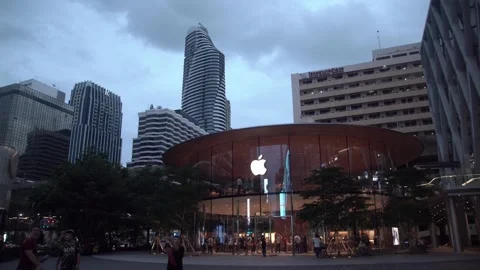 Apple official store at Central World shopping mall. Vidéo 250414640