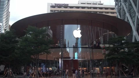 Apple official store at Central World shopping mall. Stock Footage 250415168