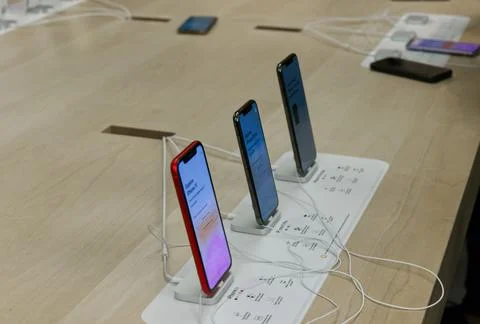 Apple officially started selling the iPhone 11, iPhone 11 Pro Stock Photos