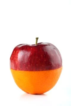 Apple orange Stock Photos