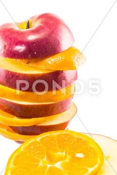 Apple orange Stock Photos