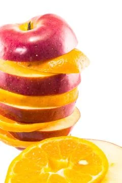 Apple orange Stock Photos