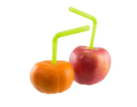 Apple orange Stock Photos