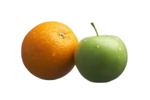 Apple orange Stock Photos