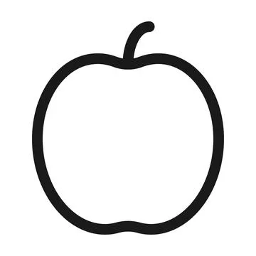 Apple outline icon. Editable stroke. Vector graphics Stock Illustration