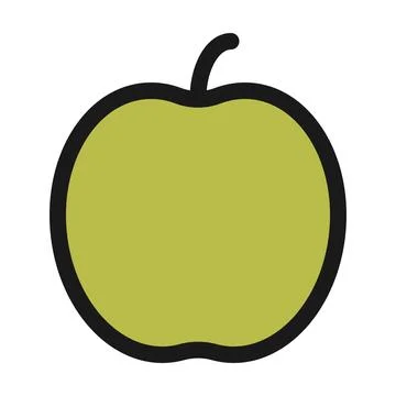 Apple outline icon. Editable stroke. Vector graphics Stock Illustration