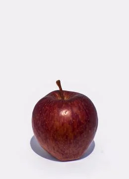 An apple over white background Stock Photos