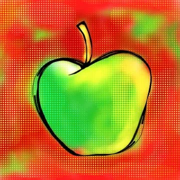 Apple Painting Stock-Illustration