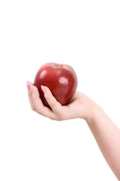 Apple on a palm Stock Photos