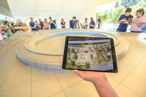 Apple Park 3d map Stock Photos