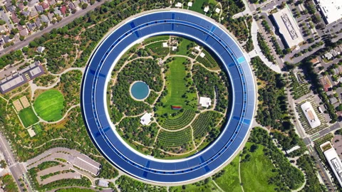 Apple Park A Groundbreaking and Innovative Campus Situated in California, USA Stock Footage 317276265