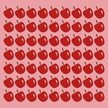 Apple pattern background healthy food icons image Illustrazione stock