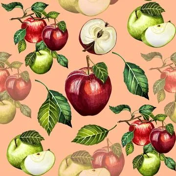 Apple pattern fuzz Illustrazione stock