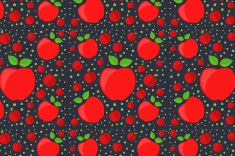 Apple pattern illustrated on background Stock Illustration
