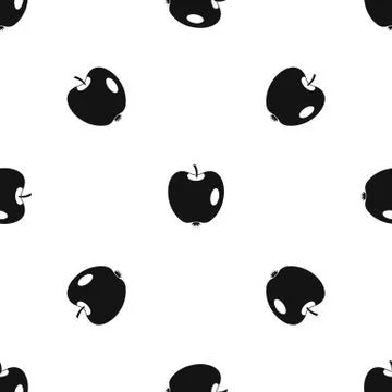 Apple pattern seamless black Stockillustratie