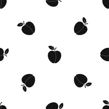 Apple pattern seamless black Stockillustratie