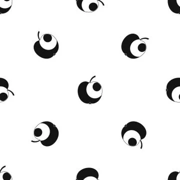 Apple pattern seamless black 库存插图