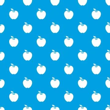 Apple pattern seamless blue イラスト素材