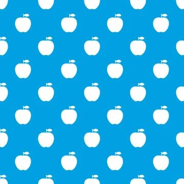 Apple pattern seamless blue イラスト素材