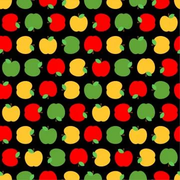Apple pattern seamless. Fruit background. vector texture Illustrazione stock