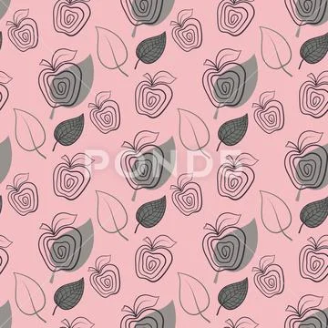 Apple pattern seamless 库存插图