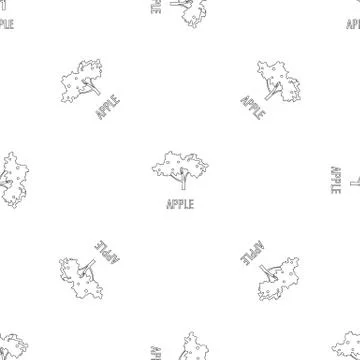 Apple pattern seamless Stock Illustration