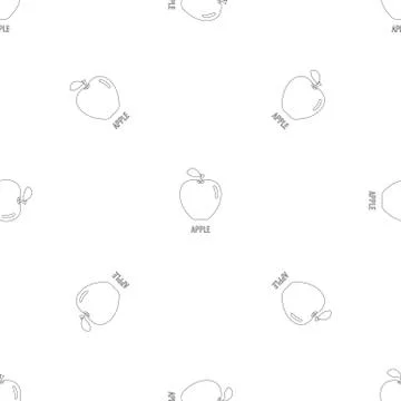 Apple pattern seamless vector Stock Illustration