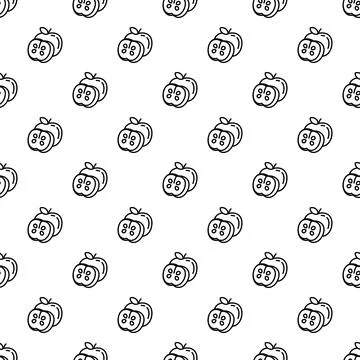 Apple pattern seamless vector Stockillustratie
