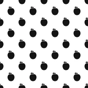 Apple pattern, simple style Stock Illustration